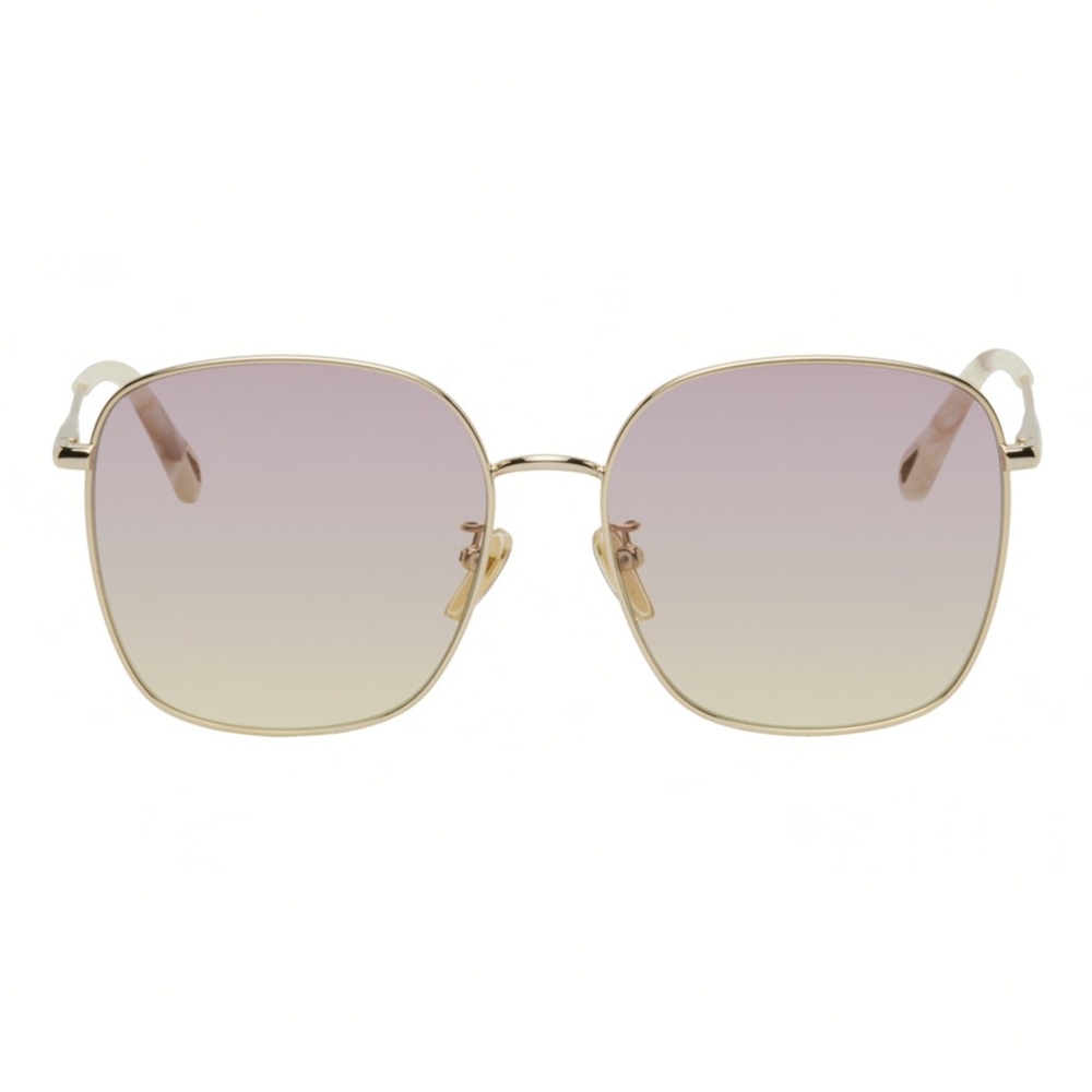 Chloe sunglasses gradient gold square